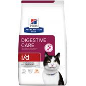 Hill’s Prescription Diet i/d корм для кошек, с курицей - легкопереваримый полноценный диетический рацион для уменьшения кишечных расстройств всасывания, 0.4кг