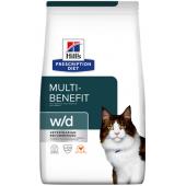W/D для кошек - Лечение сахарного диабета, запоров, расстройств ЖКТ Low Fat/Diabet, 1.5кг
