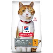 Корм сухой Hill's Science Plan Young Adult Sterilised Cat для стерилизованных кошек от 6 мес. до 6 лет, с курицей, 1.5кг