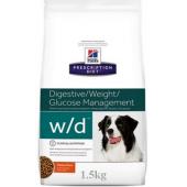 W/D для Собак Лечение сахарного диабета, запоров, колитов (Low Fat/Diabet), 1.5кг