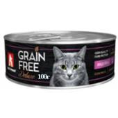 Консервы для кошек "GRAIN FREE" со вкусом индейки, 100г
