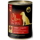 Clan De File консервы для собак (с индейкой)