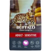 Mr.Buffalo ADULT SENSITIVE корм для кошек с чувствительным пищеварением с индейкой, 400г