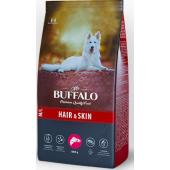 Mr.Buffalo HAIR & SKIN CARE корм для собак средних и крупных пород, для здоровой кожи и красивой шерсти с лососем, 800г