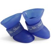 Сапожки резиновые "Mr.Shoes" для собак, синие 4 шт. размер L (5,5*4,5*5,5см)