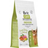 Сухой корм Care Cat Indoor Stool Odour Reduction с индейкой и лососем для взрослых домашних кошек Уменьшение запаха, 0.4кг