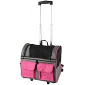 Сумка-рюкзак для животных на колесах KIARA двойная, 45*29*45см, розовая