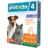 Neoterica Protecto Капли от блох и клещей для кошек и собак 4-10 кг, 2 шт.