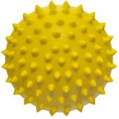 Игрушка для собак "Мяч для массажа", желтый, 10см