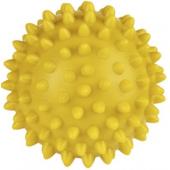 Игрушка для собак "Мяч для массажа", желтый, 8,5см