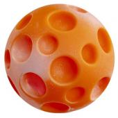 Игрушка для собак "Мяч-луна" оранжевый, винил, 9см