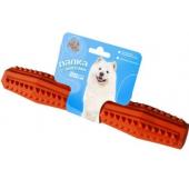 Игрушка для собак палка литая с шипами 28см (пластикат), оранжевая
