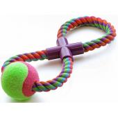 Верёвка цветная "Восьмёрка" с мячом 27 см (0132XJ)