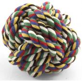 Игрушка для собак. Верёвка цветная "Мяч" 5 см  (300CQ)