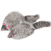 Игрушка для кошек "Мышь серая", 9-10см, 2шт. (M004NG)