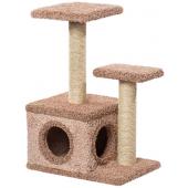 Домик для кошек ковролиновый «Лежо» 62*42*88 см, сизаль