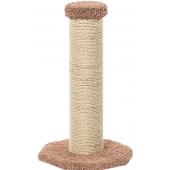Когтеточка для кошек ковролиновая Столбик мощный, 47*47*78 см, сизаль