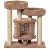 Домик когтеточка для кошек ковролиновый "Понго" 92*52*100 см, сизаль