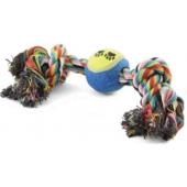 Верёвка цветная "Два узла" с мячом 20 см (0073XJ)