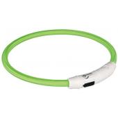 Ошейник мигающий с USB зарядкой, для собак, M–L: 45 см, зеленый (12701)