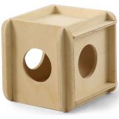 Игрушка-кубик для грызунов, фанера, 10*10*10 см (Ди-04500)