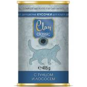Clan Classic консервы для кошек Кусочки с тунцом и лососем