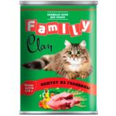 Clan Family консервы для кошек паштет из говядины №25