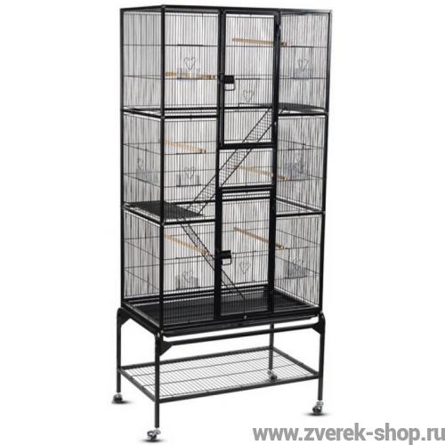Клетка-вольер для птиц и грызунов, черная 81*47*176 см (5005) Triol -  купить в интернет зоомагазине